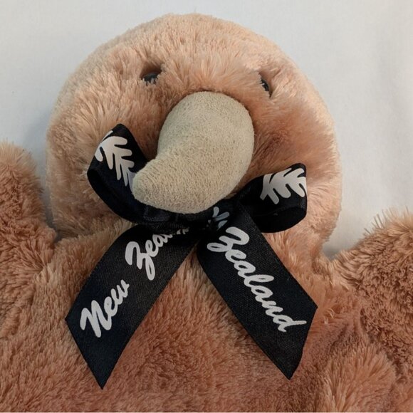 Kiwi & Friends Brown Kiwi Bird Hand Puppet 10" Black New Zealand Bow Ribbon - Picture 4 of 5